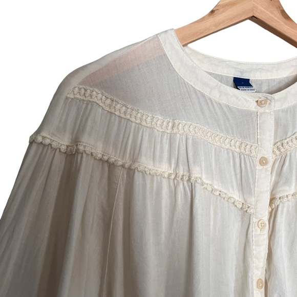 Old Navy Oversized Crochet Pom-Pom Dolman-Sleeve Blouse for Women Size Large - Picture 7 of 13